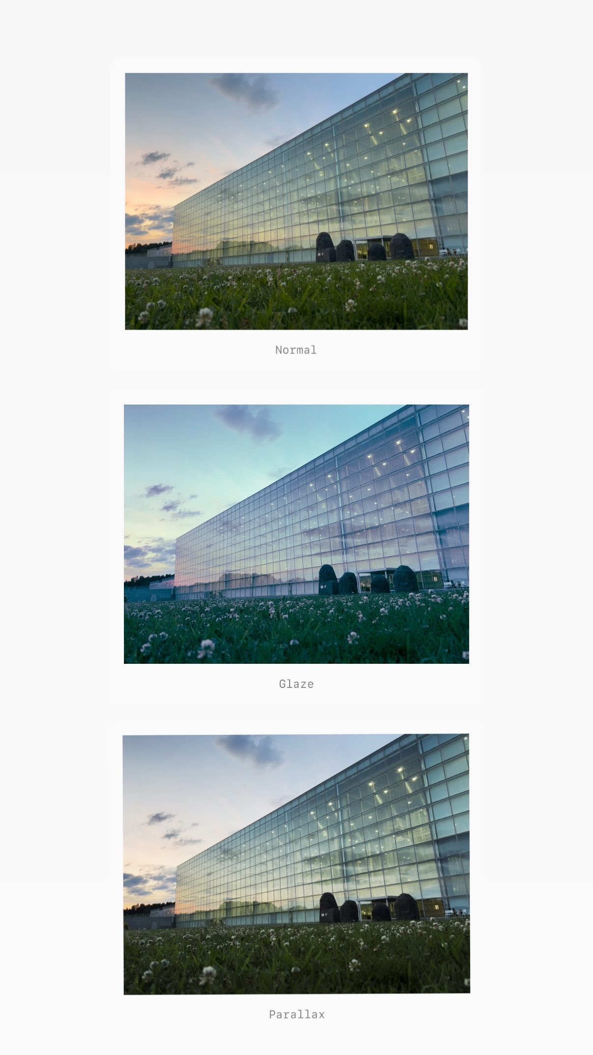 Cool film color comparison sample